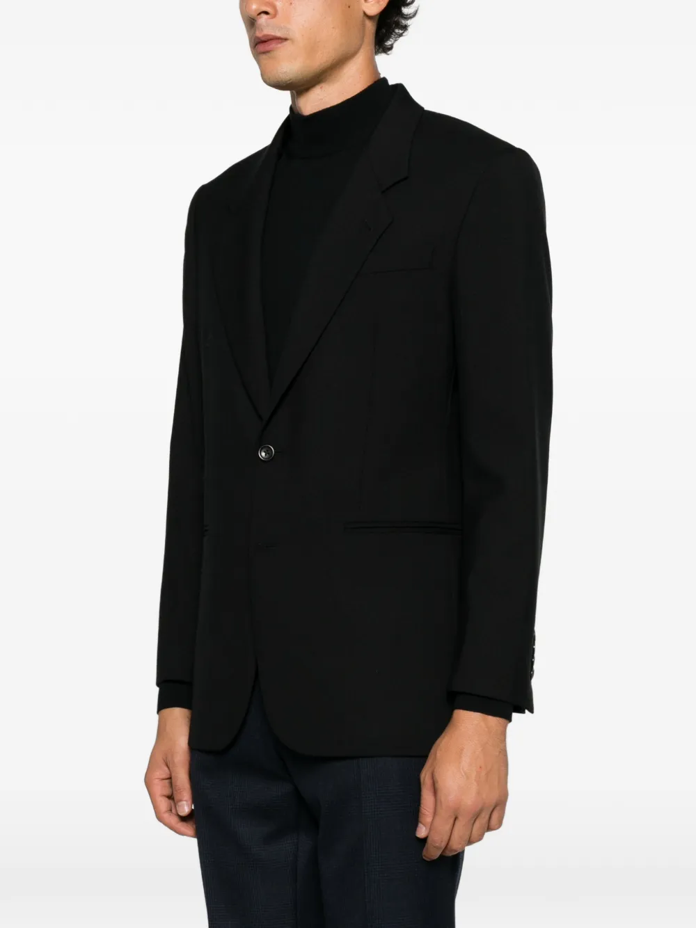 Reveres 1949 Blazer met enkele rij knopen en gekerfde revers Zwart