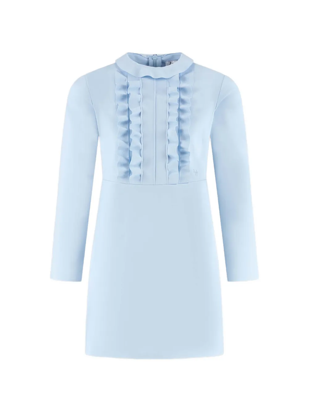 Il Gufo ruffled long-sleeve dress - Blu