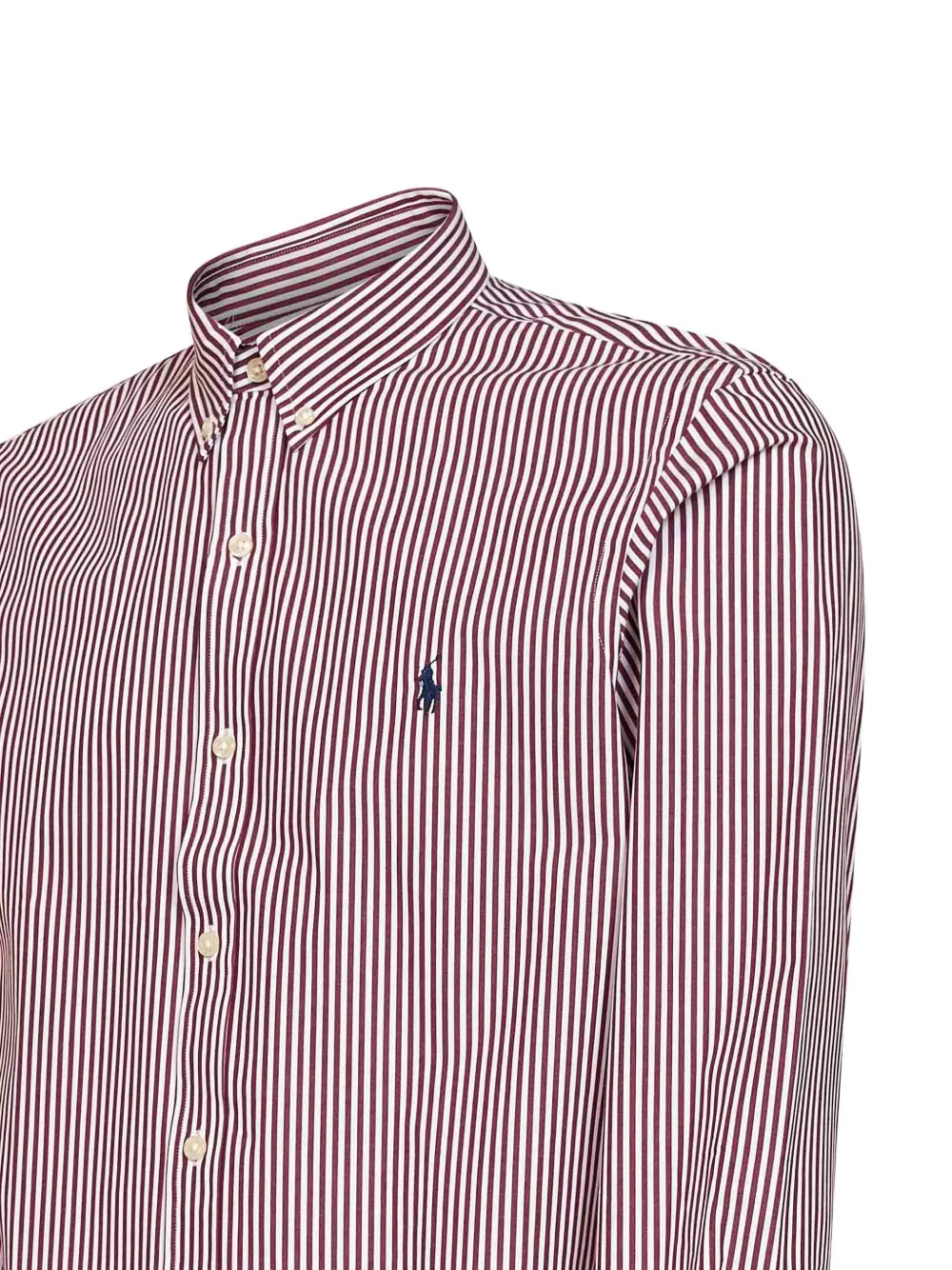 Polo Ralph Lauren Slim-fit gestreept popeline overhemd Rood