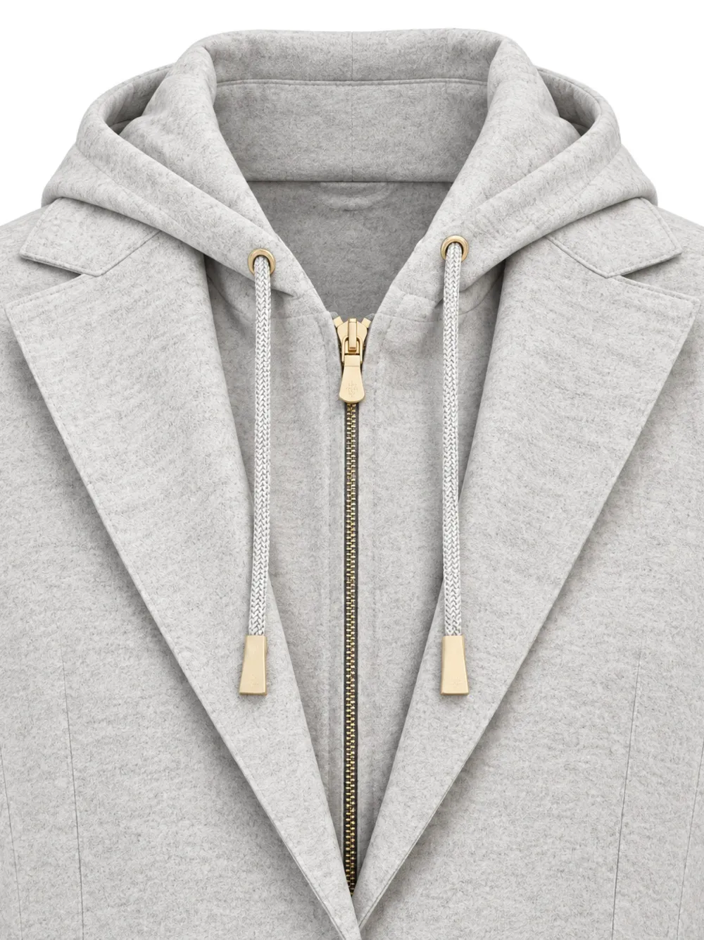 Eleventy hooded layered jacket Grijs