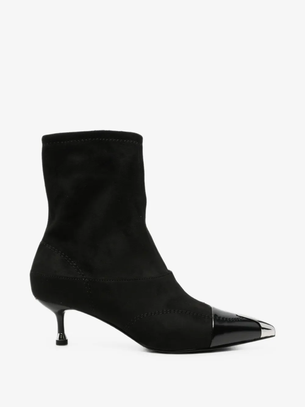 metal-tip kitten-heel ankle boots