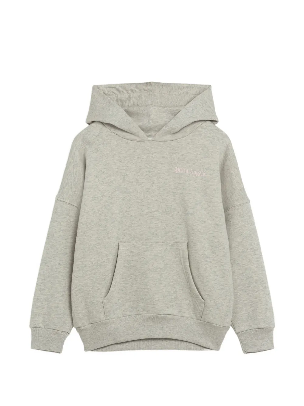 Palm Angels Kids Jersey-Hoodie mit Logo-Print - Grau