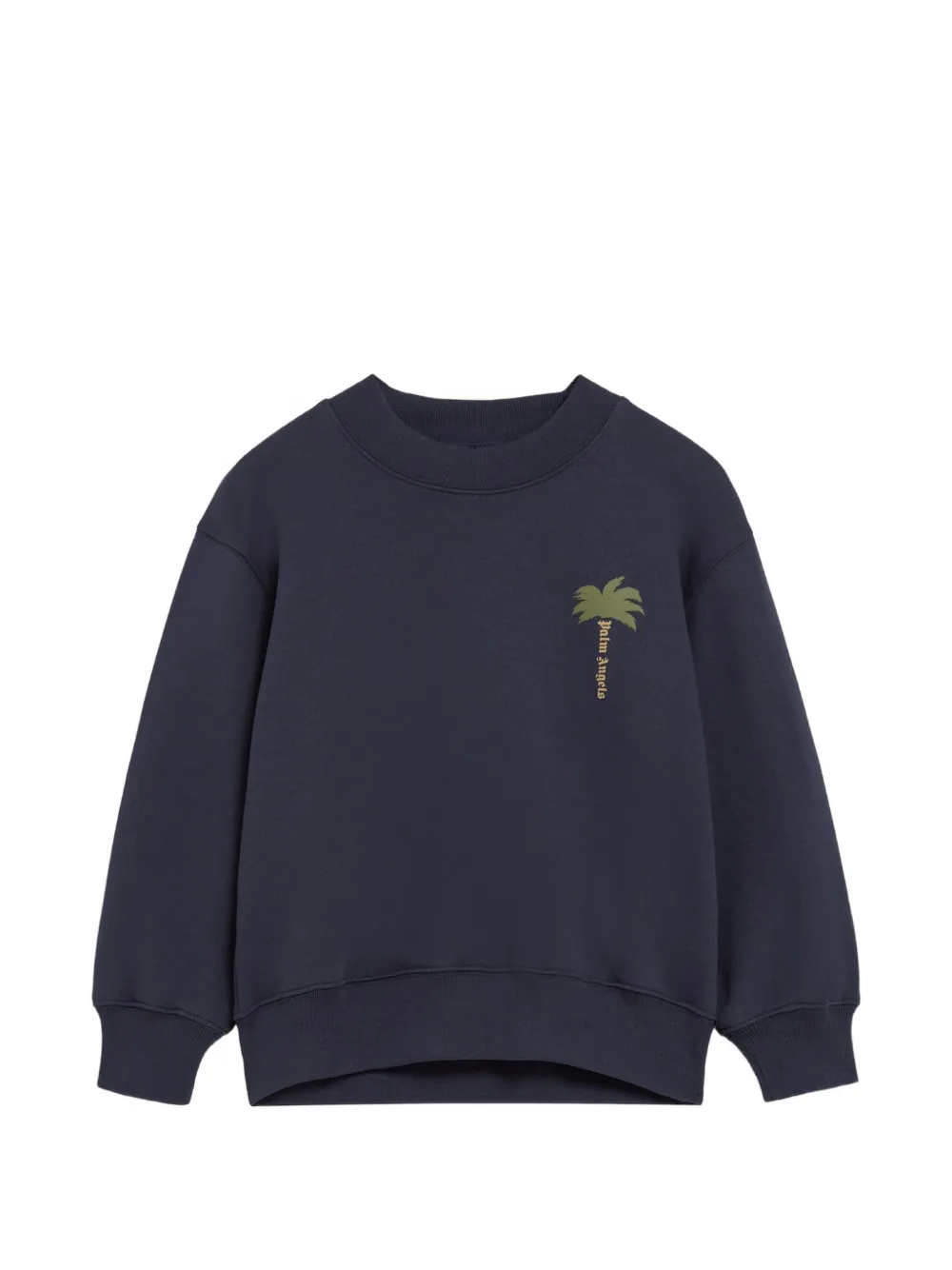 Palm Angels Kids logo-print sweatshirt - Blu