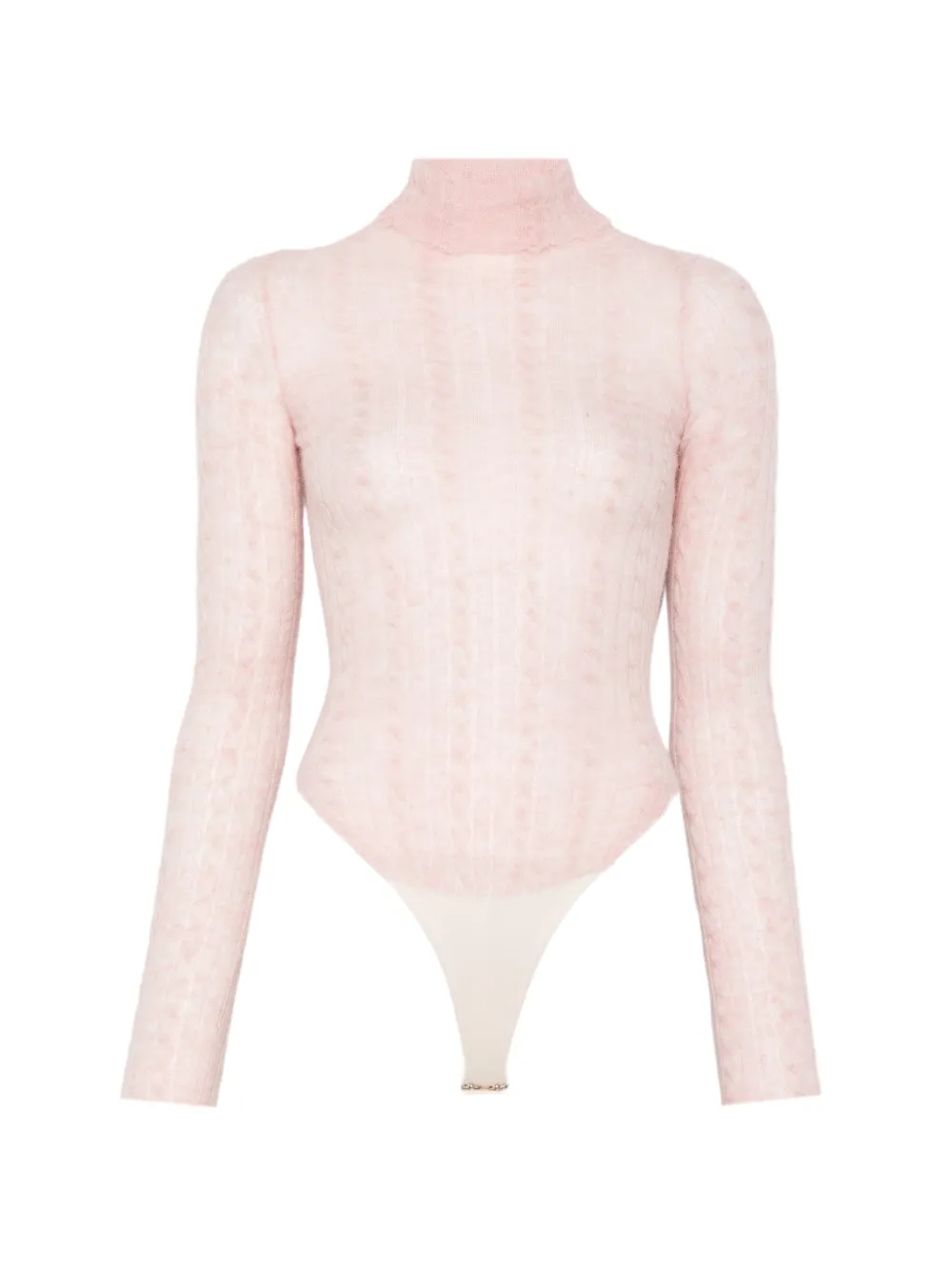 Haikure Margie cable-knit bodysuit Roze