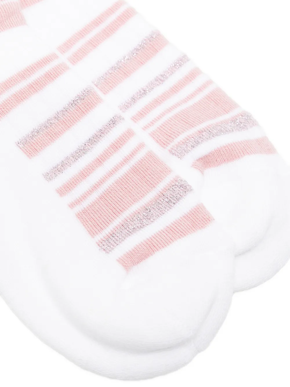 Missoni Gestreepte sokken met glitterbreisel Wit