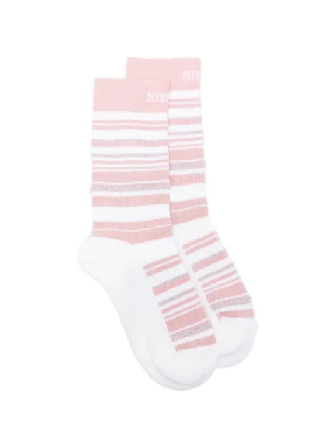 Missoni striped glitter-knit socks
