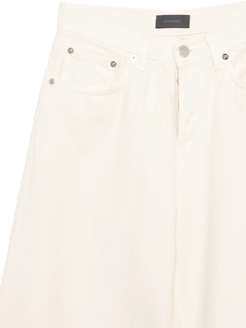 Haikure Jeans met wijde pijpen Beige