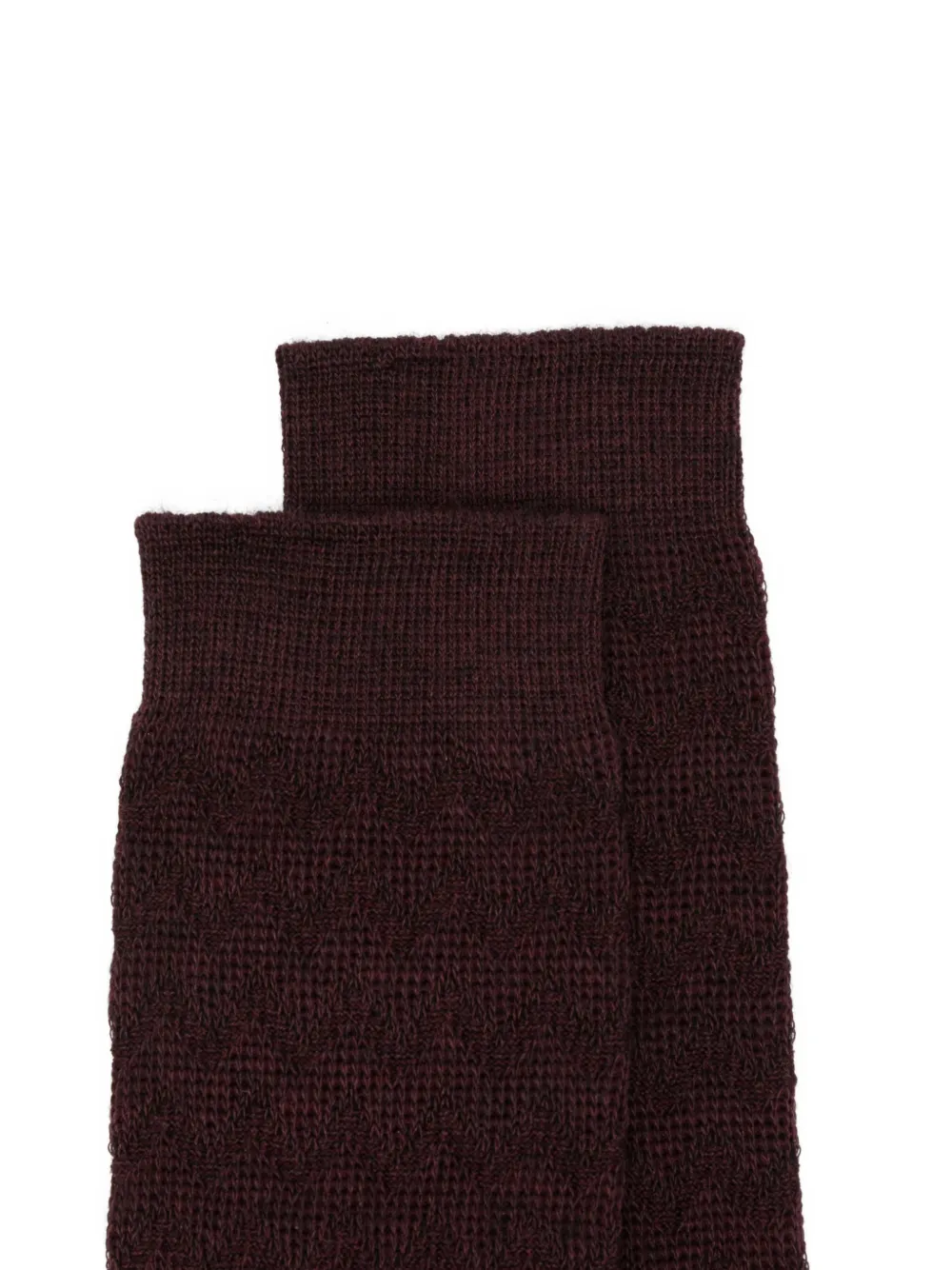 Missoni Gebreide sokken met zigzag-patroon Rood