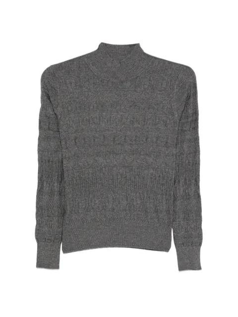 Iceberg logo-intarsia high-neck sweater