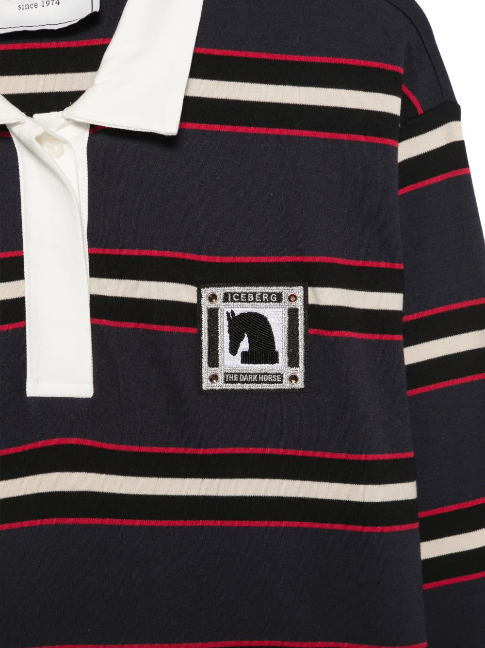 Iceberg Polotop met logopatch Blauw