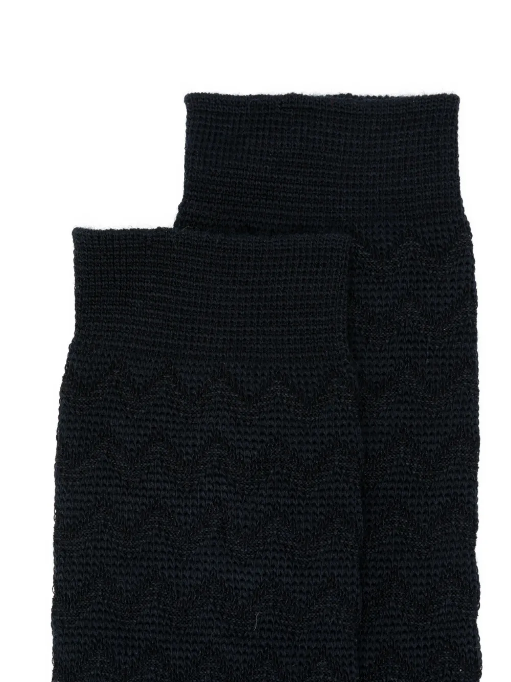 Missoni Gebreide sokken met zigzag-patroon Blauw