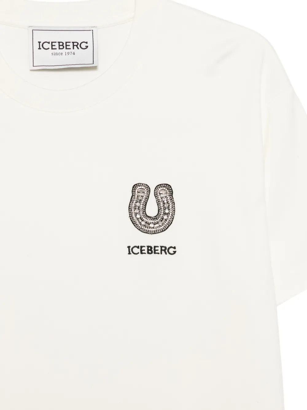 Iceberg T-shirt verfraaid met logo-motief Wit