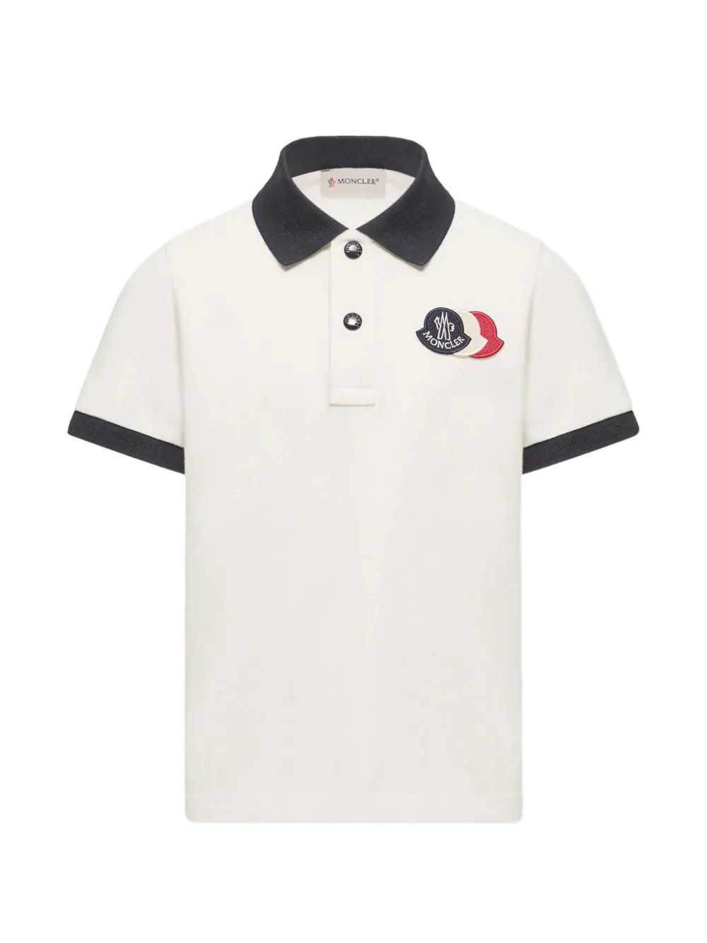 Moncler Enfant Poloshirt met logopatch Beige