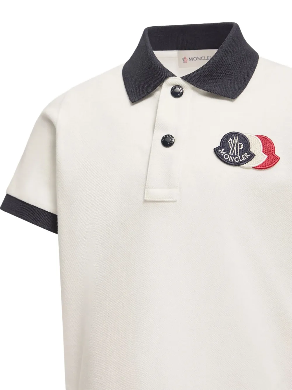 Moncler Enfant Poloshirt met logopatch Beige