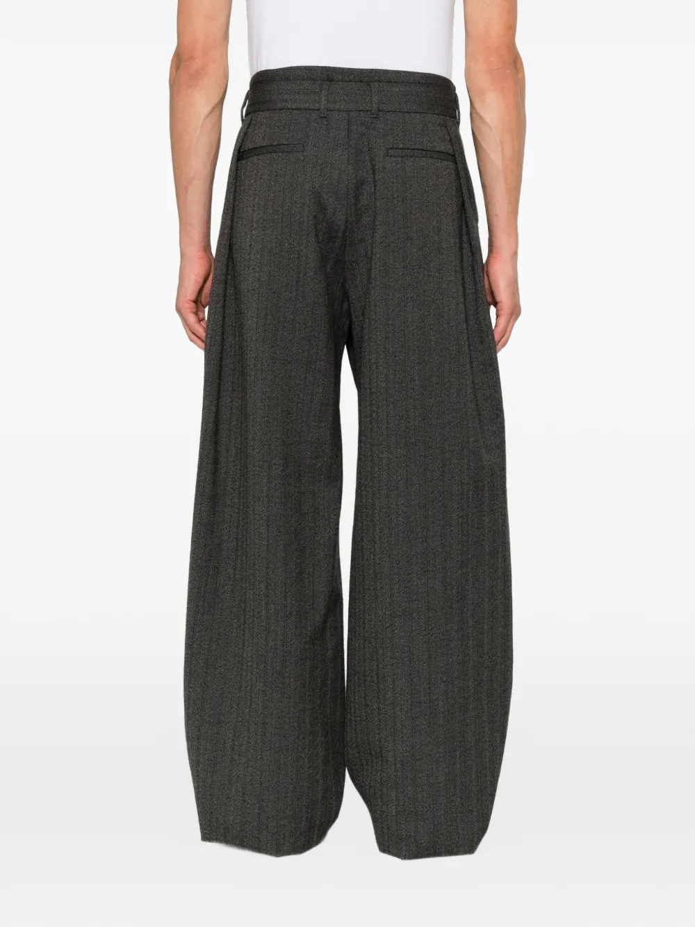 Emporio Armani Broek met krijtstreep Grijs