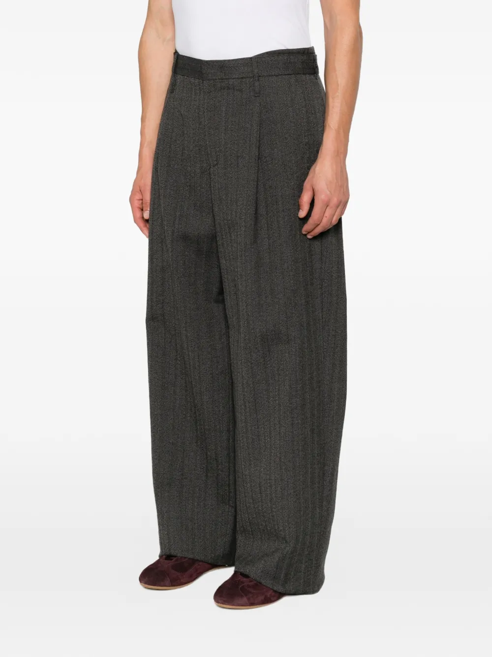 Emporio Armani Broek met krijtstreep Grijs