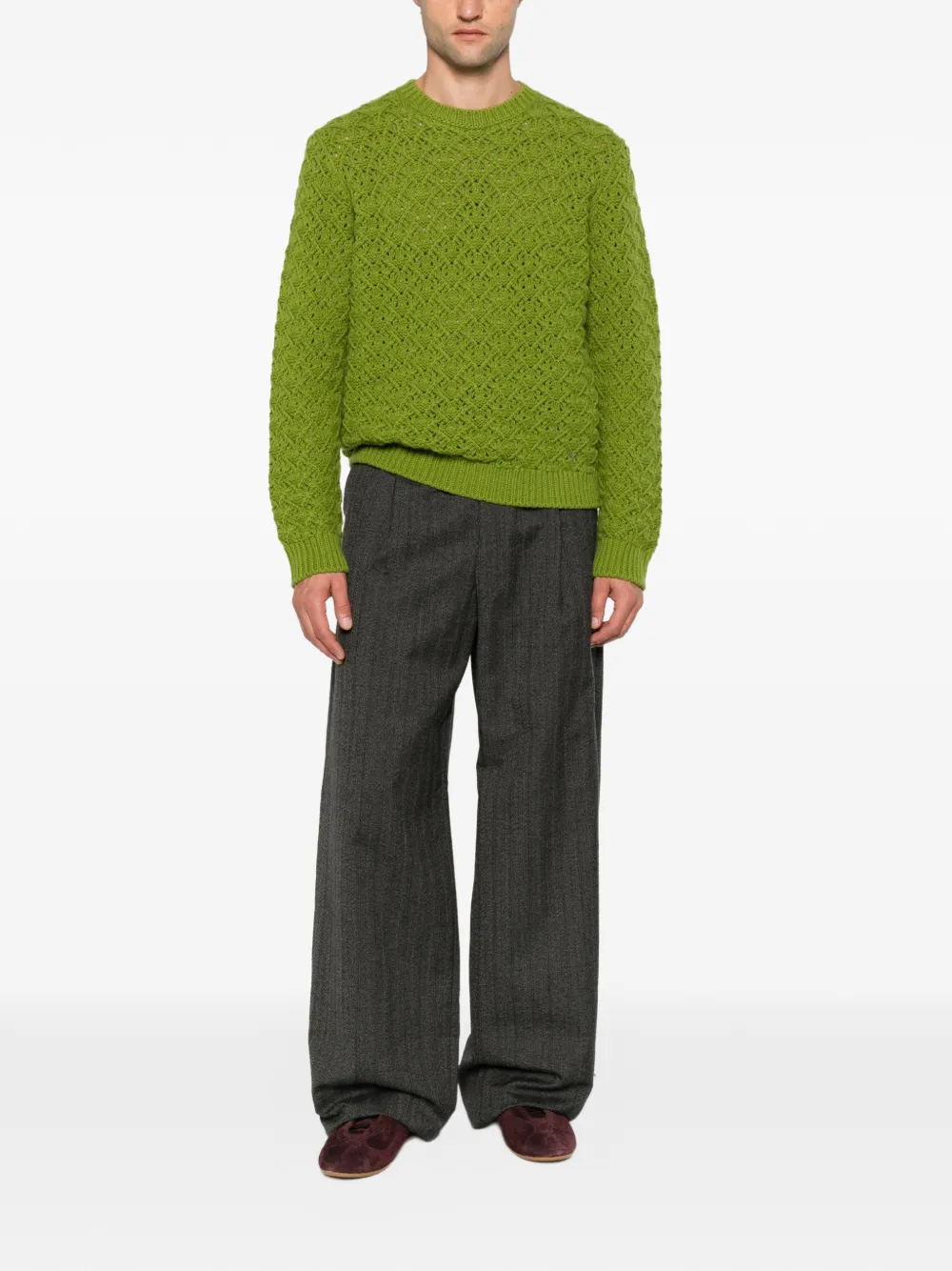 Emporio Armani Broek met krijtstreep Grijs