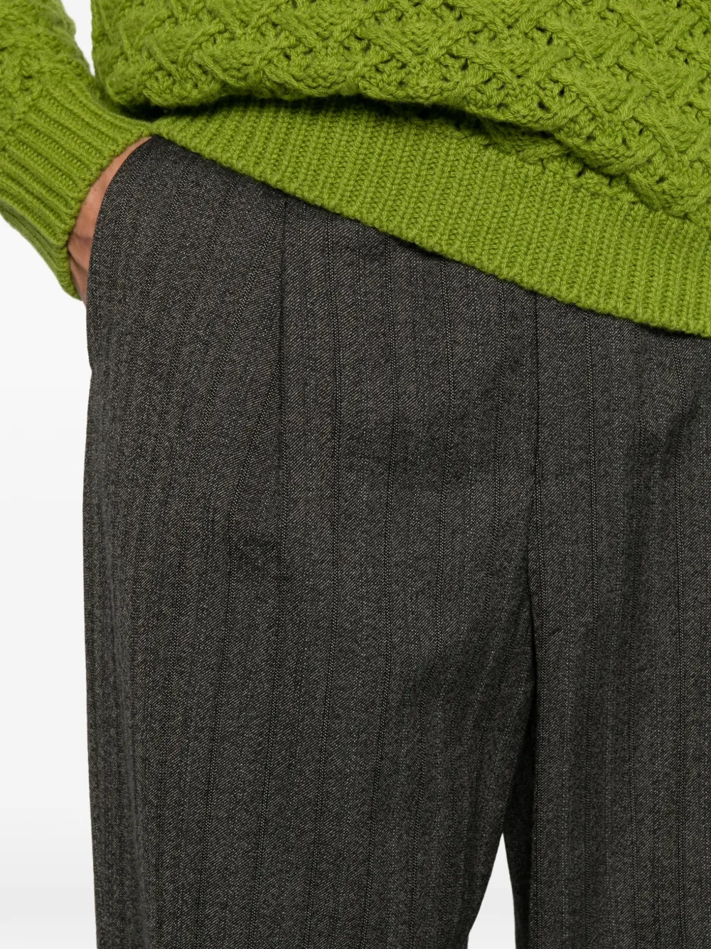 Emporio Armani Broek met krijtstreep Grijs