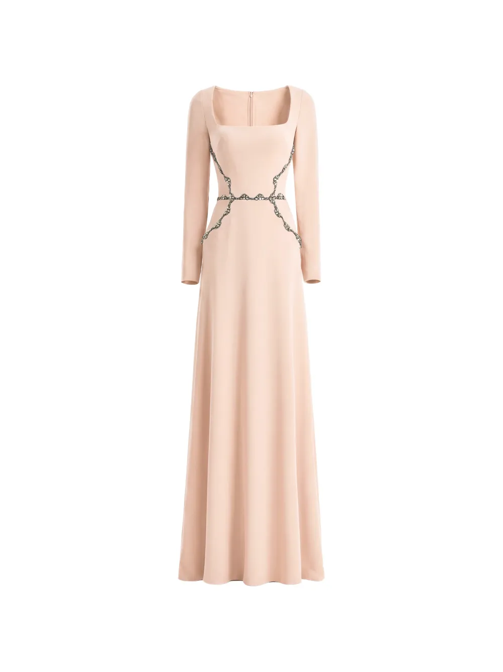 Gemy Maalouf beaded-waist square-neck dress - Toni neutri
