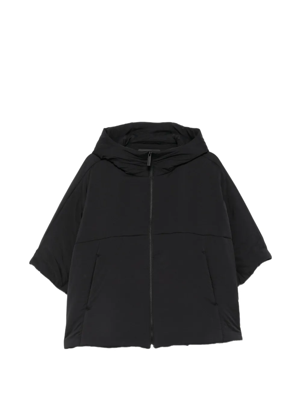 Laminar hooded quilted jacket