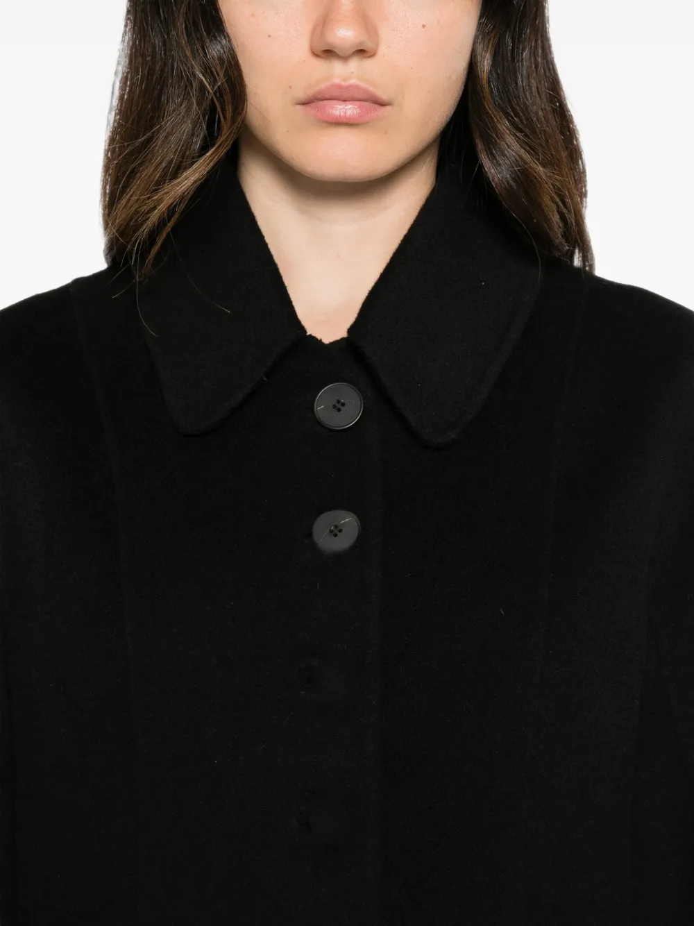 By Malene Birger Magdalena single-breasted coat Zwart