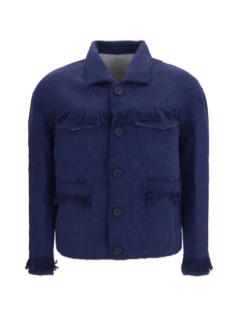 Baziszt Vedu reversible fringed jacket