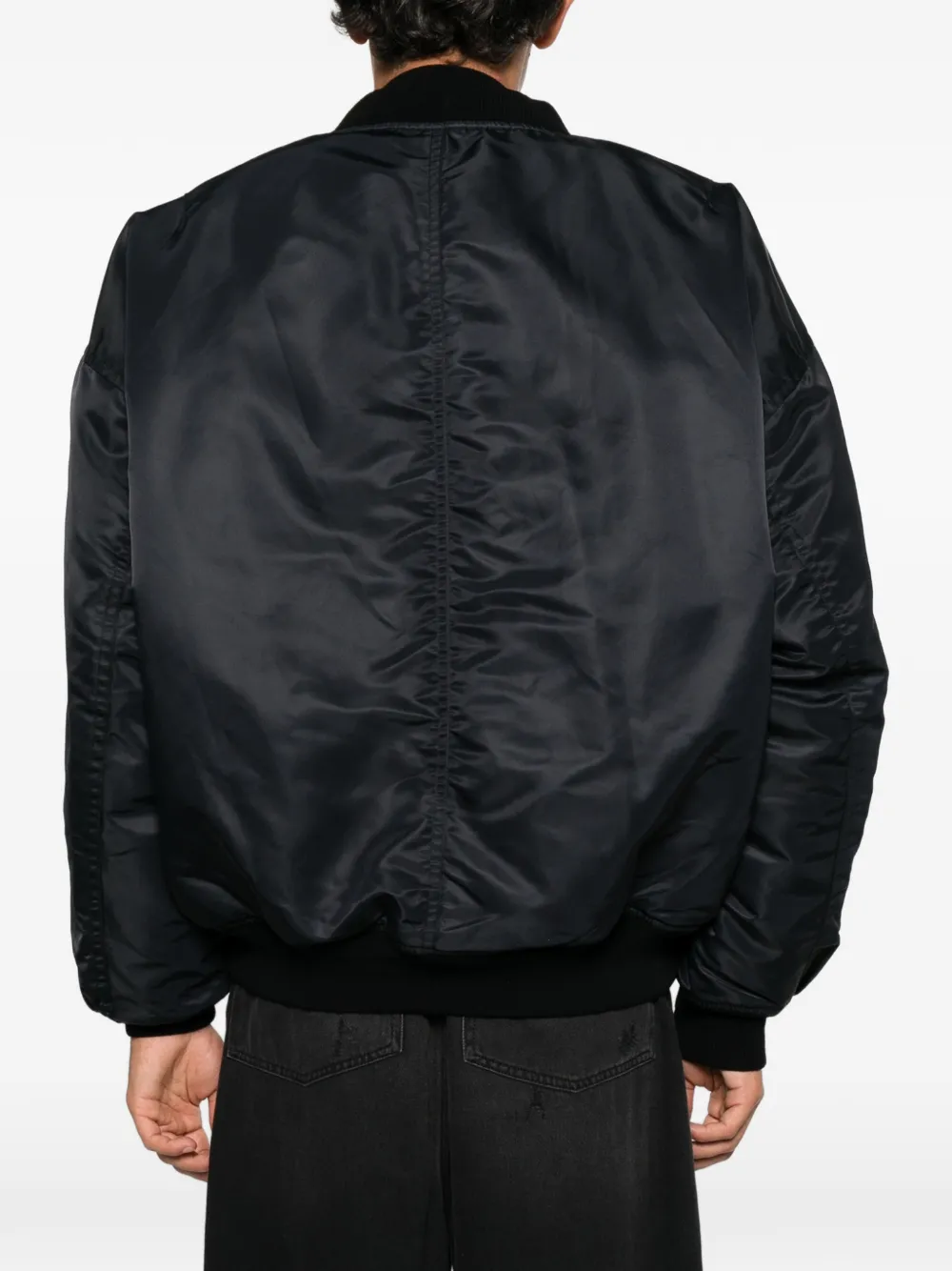 Maison MIHARA YASUHIRO panelled layered-effect bomber jacket Zwart