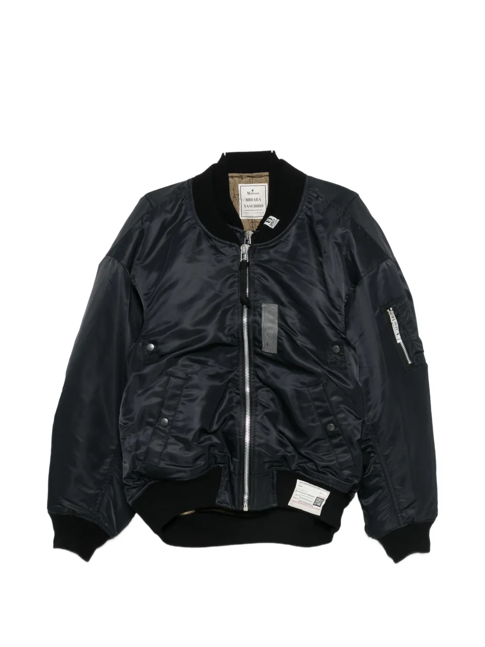 Maison MIHARA YASUHIRO panelled layered-effect bomber jacket - Nero