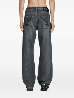 VETEMENTS ダメージ ワイドジーンズ | ブルー | FARFETCH JP