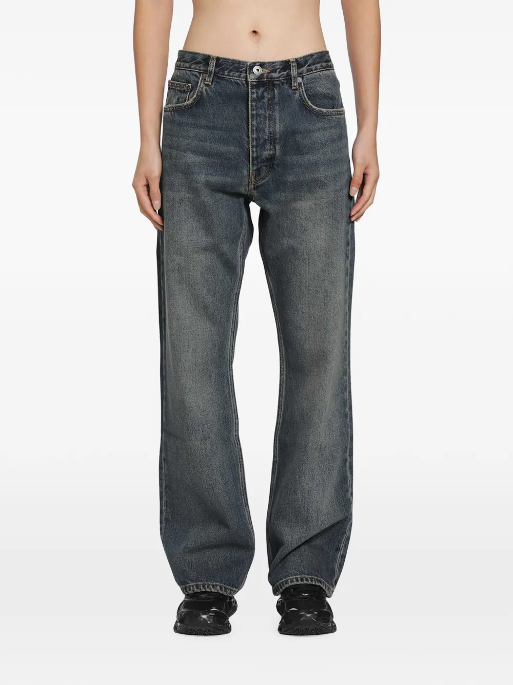 Off-White Half Arrow slim relax jeans - Blu