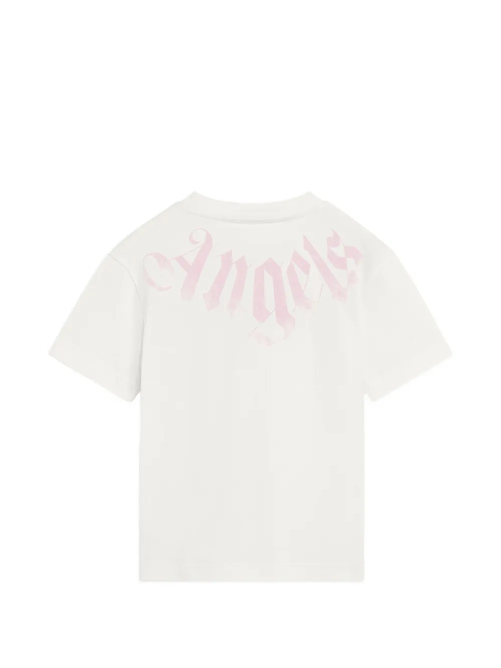 Palm Angels Kids Katoenen T-shirt met logoprint Wit