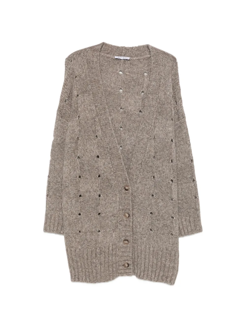ELY ELY check-knit cardigan