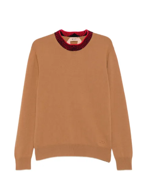 Nº21 contrast-trim sweater