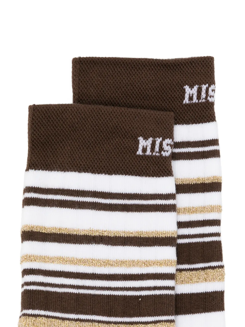 Missoni Gestreepte sokken met lurex-detail Wit
