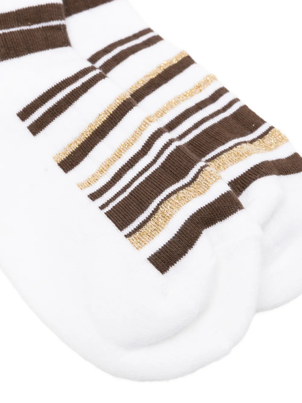 Missoni Gestreepte sokken met lurex-detail Wit