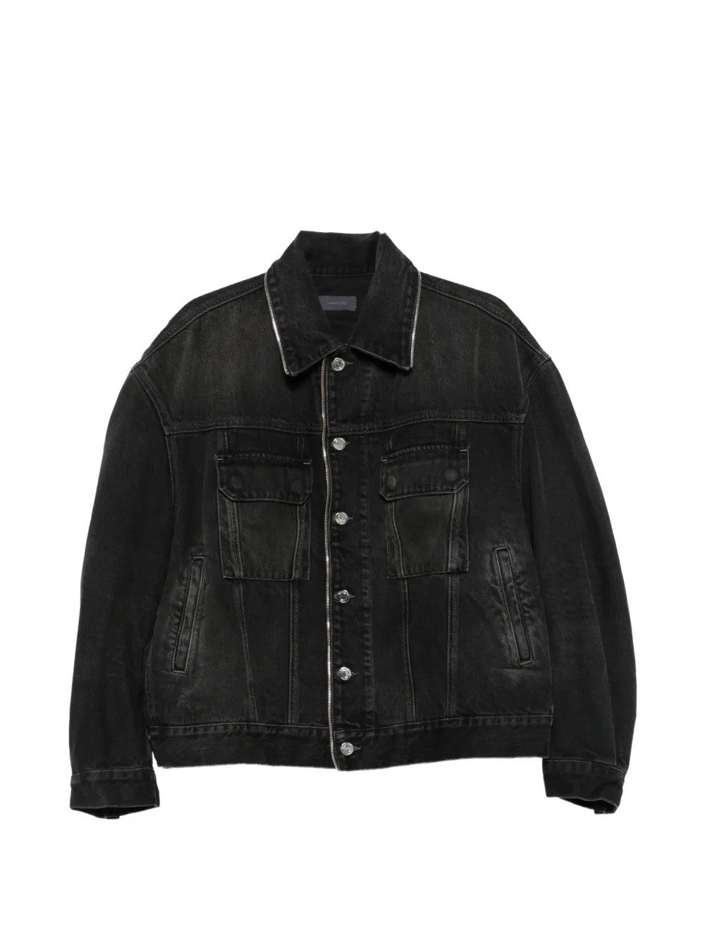 Haikure Legacy zip-detail denim jacket - Nero