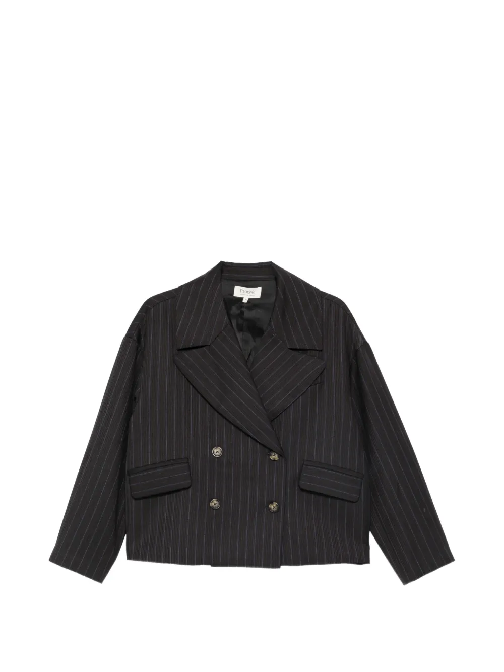 PSOPHIA pinstriped double-breasted blazer - Braun