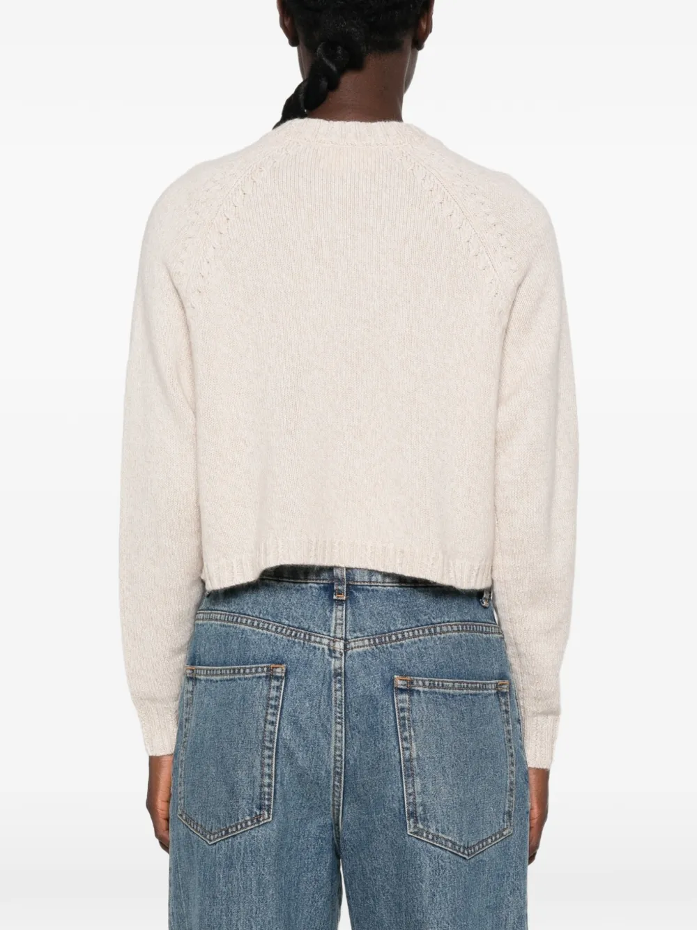Ba&Sh zip-detail cable-knit sweater Beige