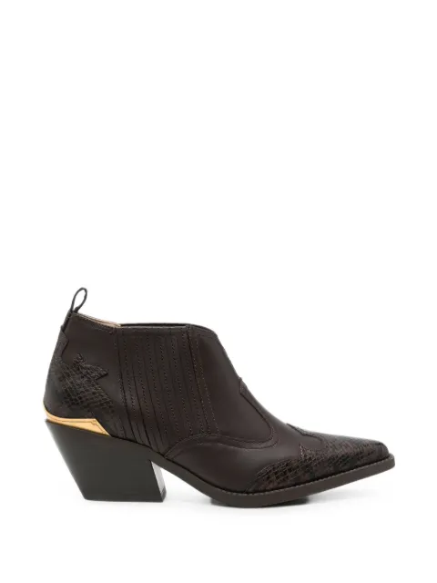 LIU JO snakeskin-effect panelled ankle boots