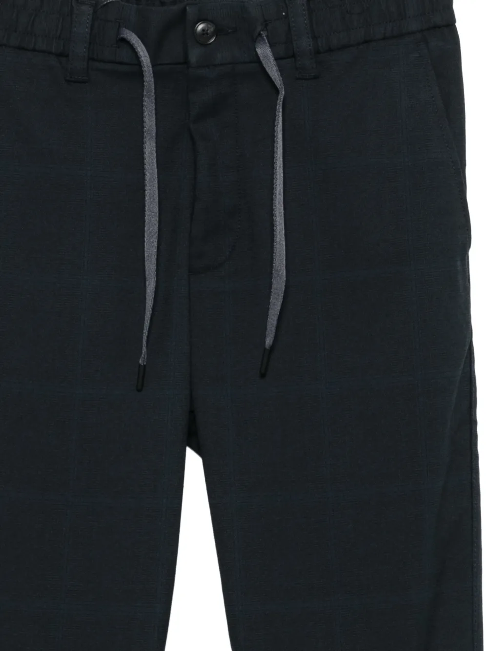 BOSS Geruite broek Blauw