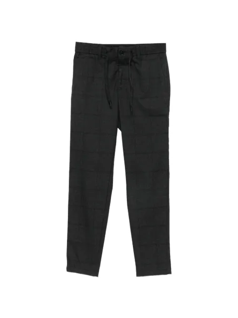 BOSS check-pattern drawstring trousers