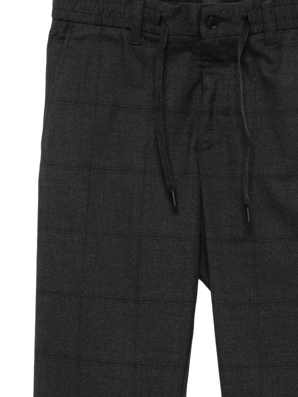 BOSS Geruite broek Grijs