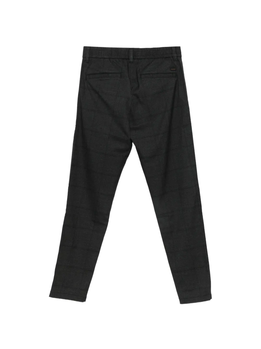 BOSS Geruite broek Grijs