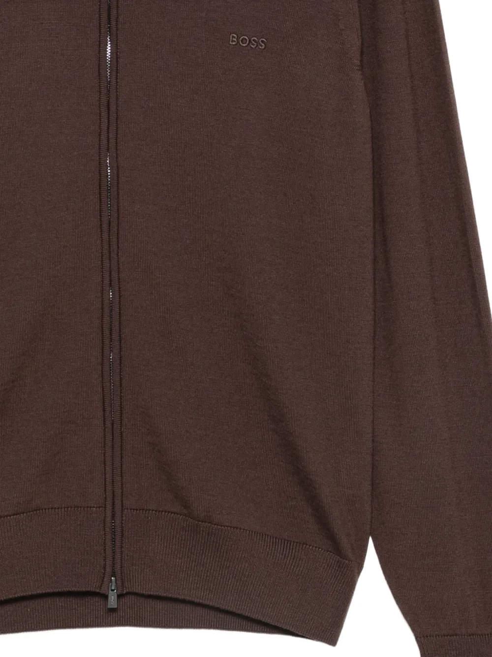 BOSS zip-up high-neck sweater Bruin
