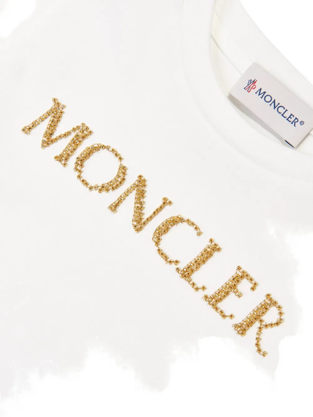 Moncler Enfant T-shirt met logo Wit