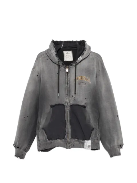 Maison MIHARA YASUHIRO distressed logo-print jacket