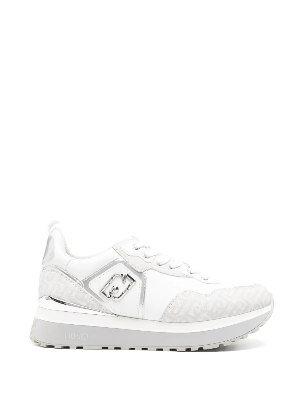 LIU JO Sneakers mit Logo-Schild - Weiß