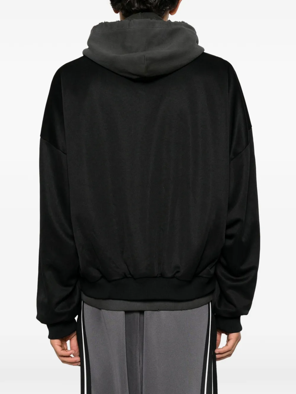 Maison MIHARA YASUHIRO logo-patch zip-up jacket Zwart