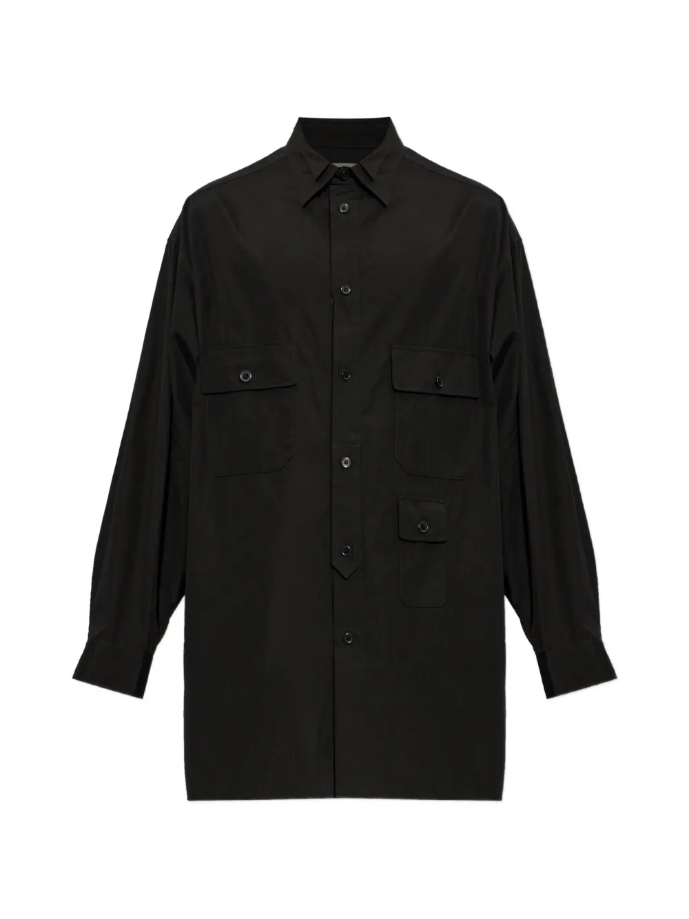 Yohji Yamamoto multi-pocket long-sleeve shirt