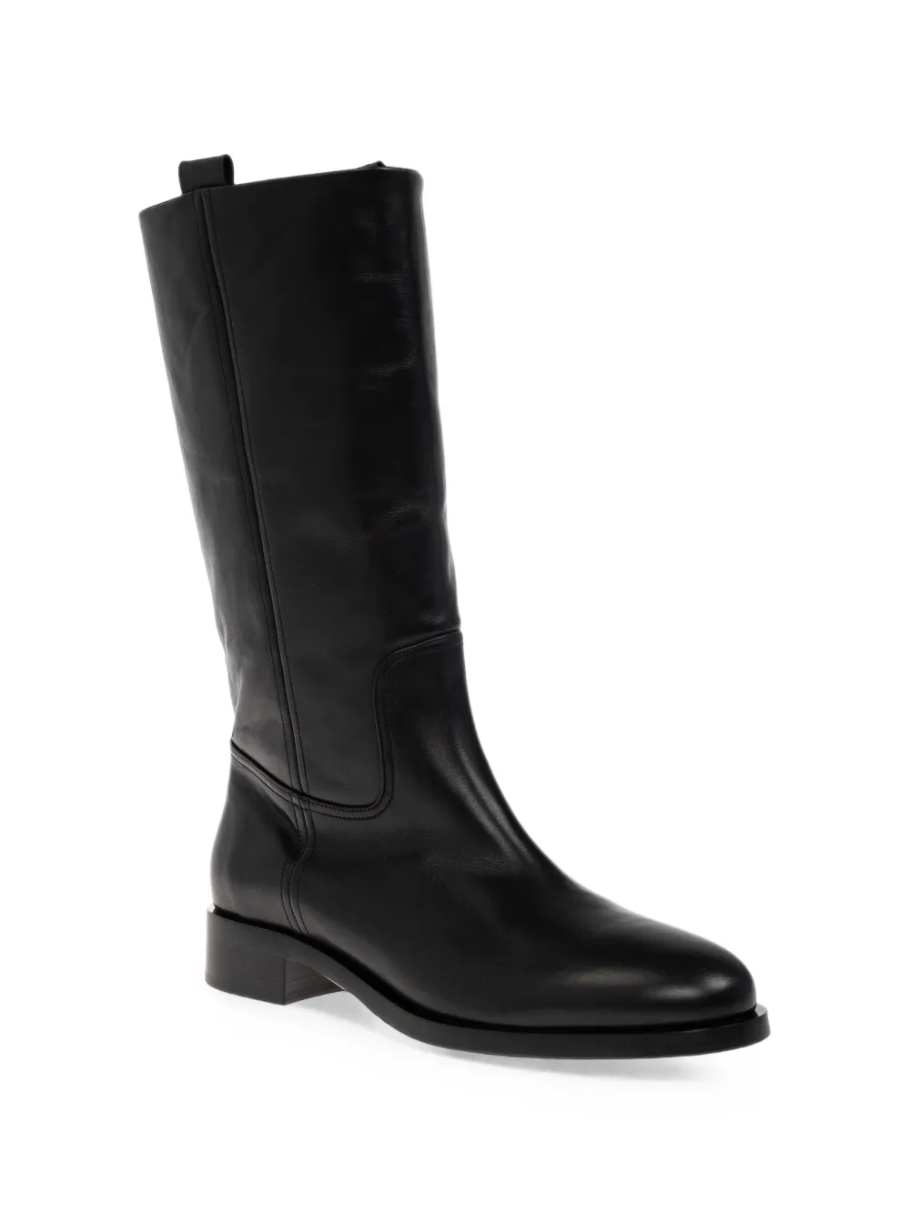 Aeyde Theo knee-high leather boots Zwart